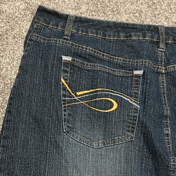 Y2K No Boundaries Stretch Denim Maxi Jean Skirt Front Slit Juniors Plus Size 21 - Picture 9 of 16